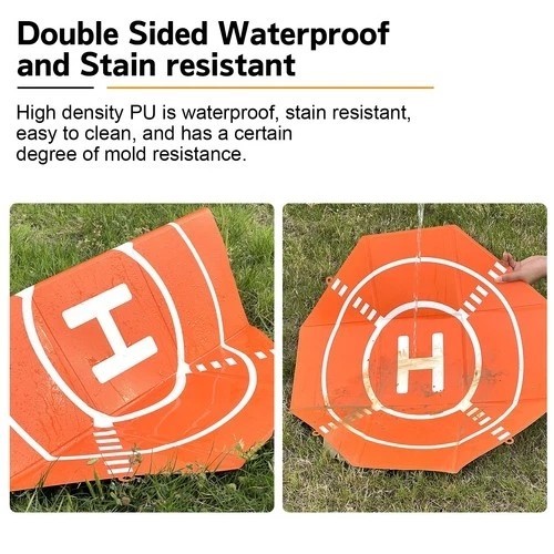 US Drone Landing Pad Portable Foldable 20in PU Double-Sided Waterproof Helipad