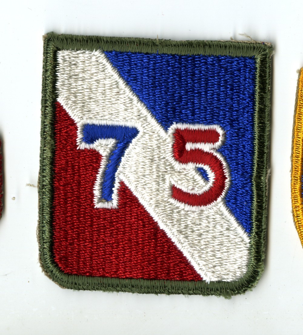 75th Infantry Division White Back Patch WWII Vintage Europe France Germany
