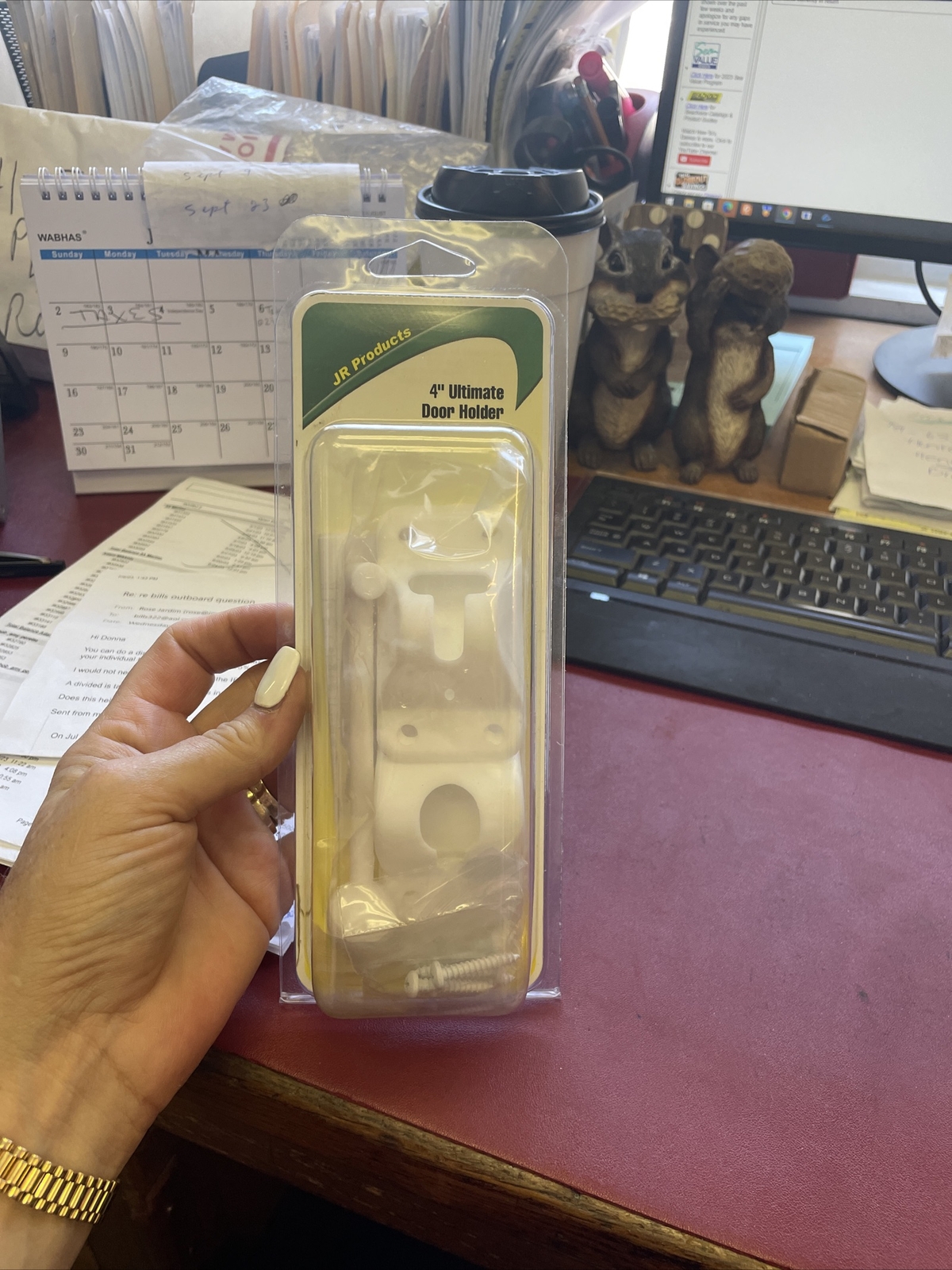 JR Products 10465 Ultimate Door Holder - 4" NIP