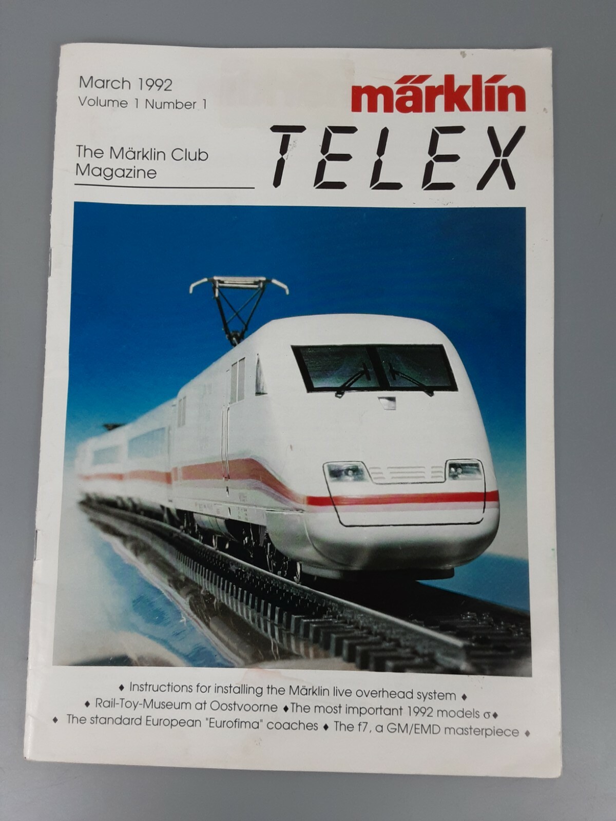 Marklin Club Magazine March 1992 Model Train Hobby Railroad Cars FREE SHIPPING