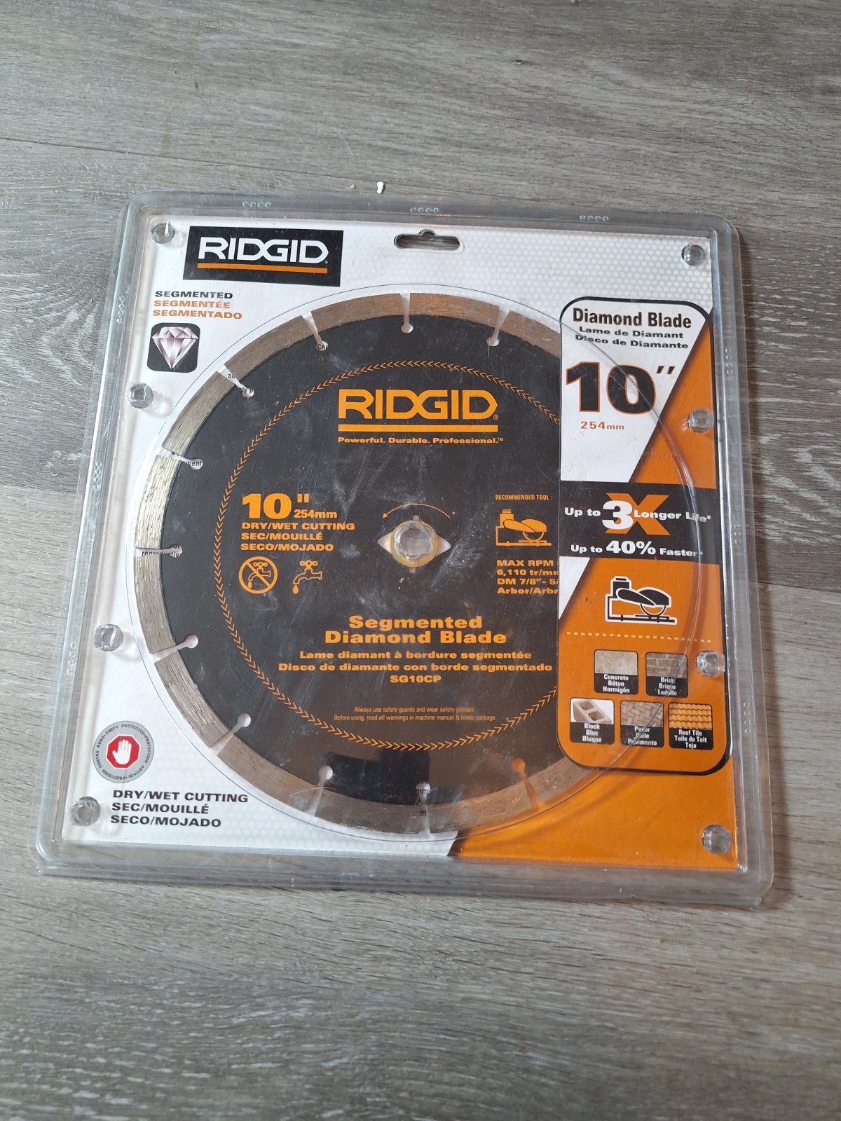 RIDGID 10 in. Segmented Diamond Blade for Masonry Circular Saw New OEM Part