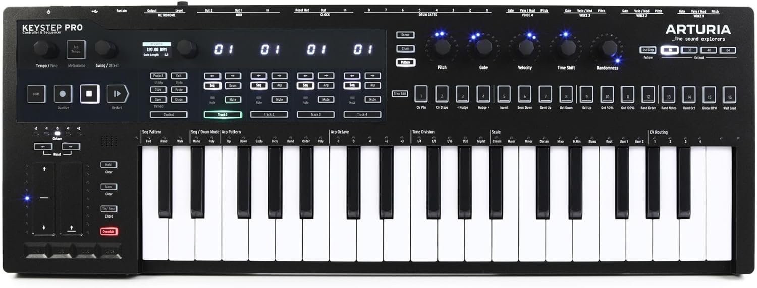 Arturia KeyStep Pro Chroma 37-Key Controller and Unparalleled 4-Track...