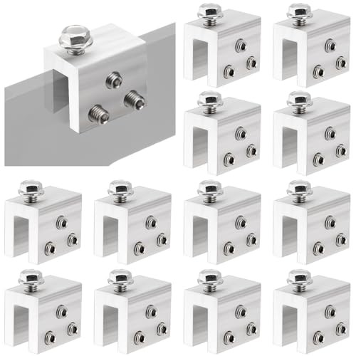 12PCS Standing Seam Roof Clamps, Metal Roof Fixing Clamps, Racking 12 Pack