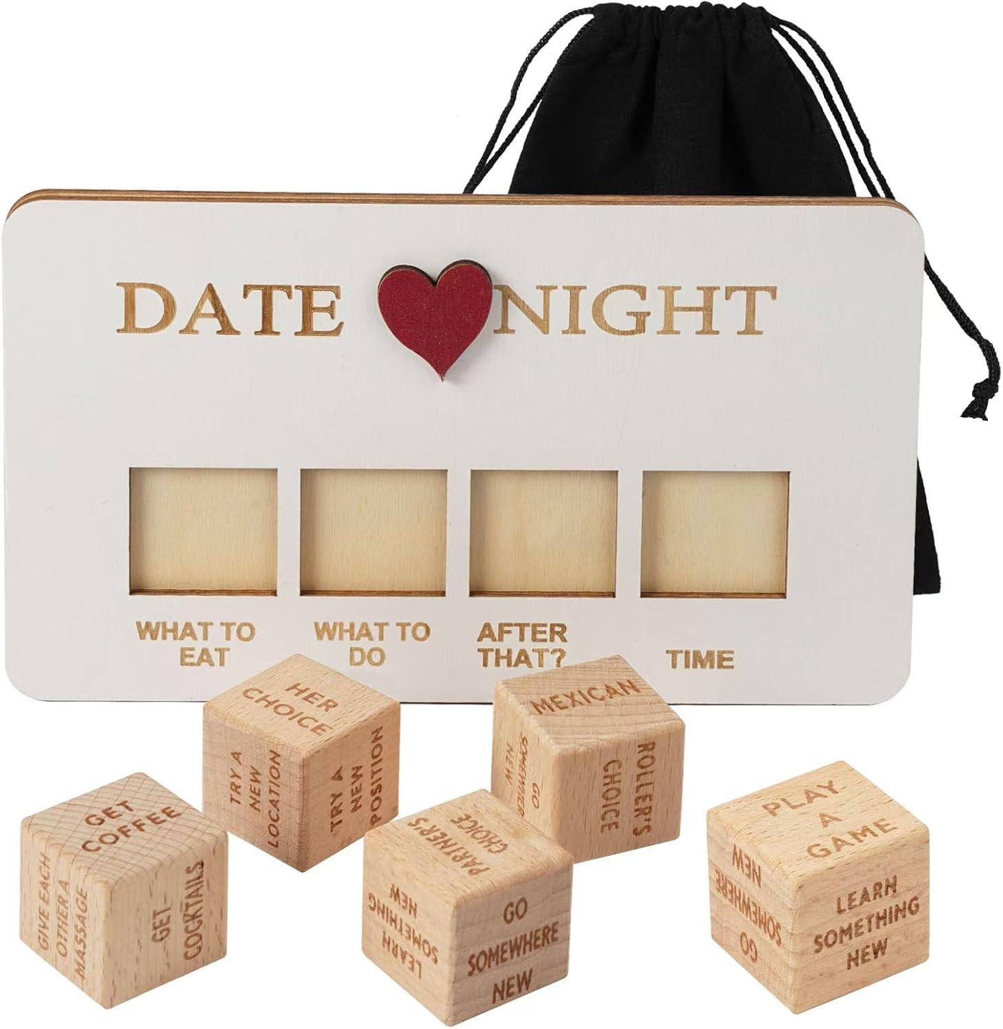 Date Night Dice,Fun Night Dating Decision,Wooden Dating Fun, Love, Food Decision