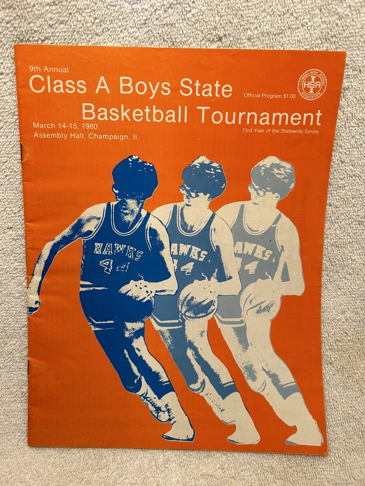1980 Program Illinois Chass A Boys’ Basketball Tournament With Photos & Rosters