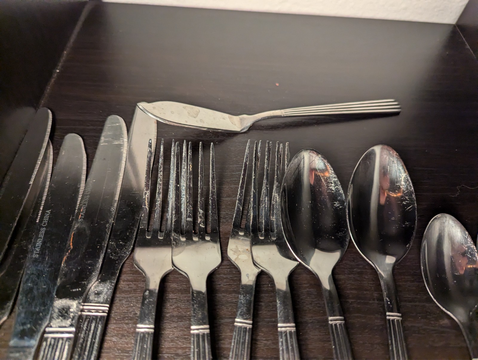 14 Pc Stainless Mixed FLATWARE Silverware - Around 1LB 4OZ - See Video Please