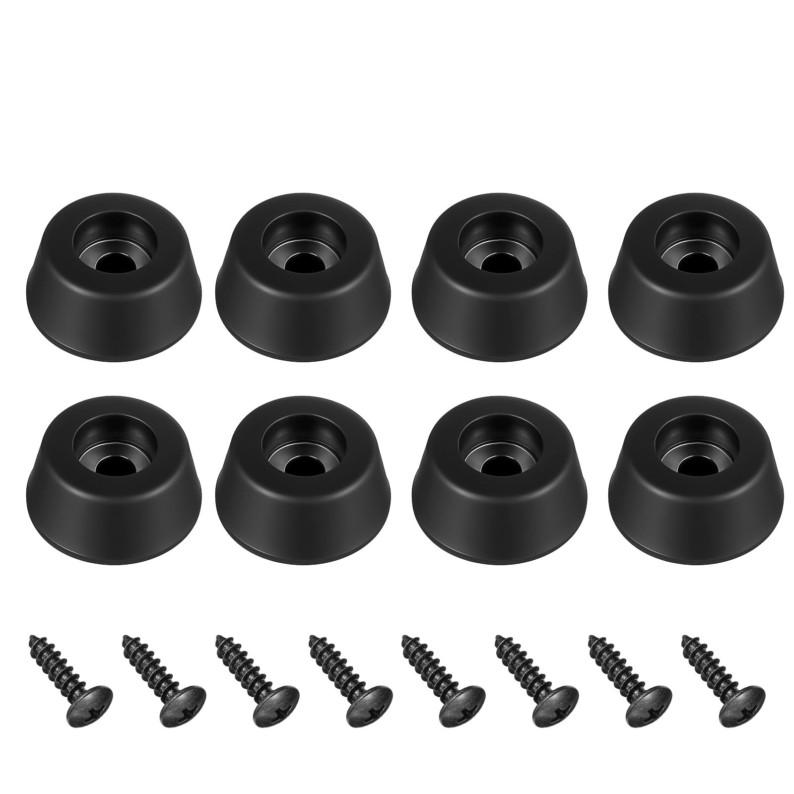 8Pcs Heavy-Duty Rubber Feet for Subwoofer, Speaker Isolation Pads with Black