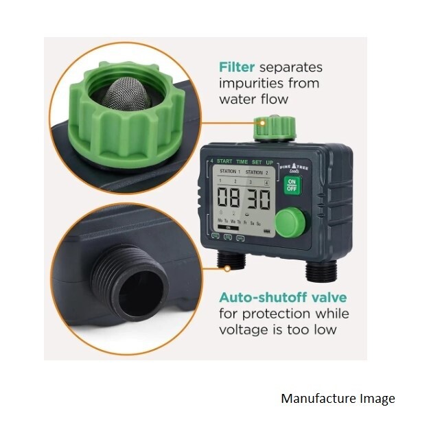 Programmable Water Timer by Pine Tree Automatic & Manual Watering System