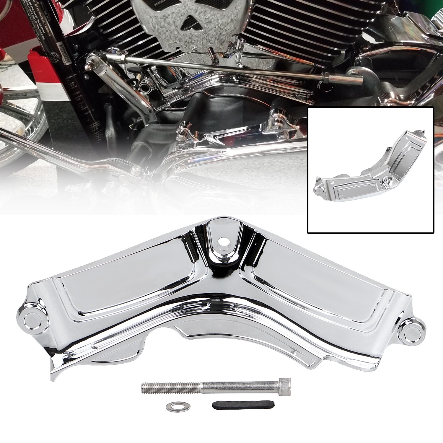 Cylinder Base Side Cover Fit For Harley Heritage Classic Low Rider Sport Glide