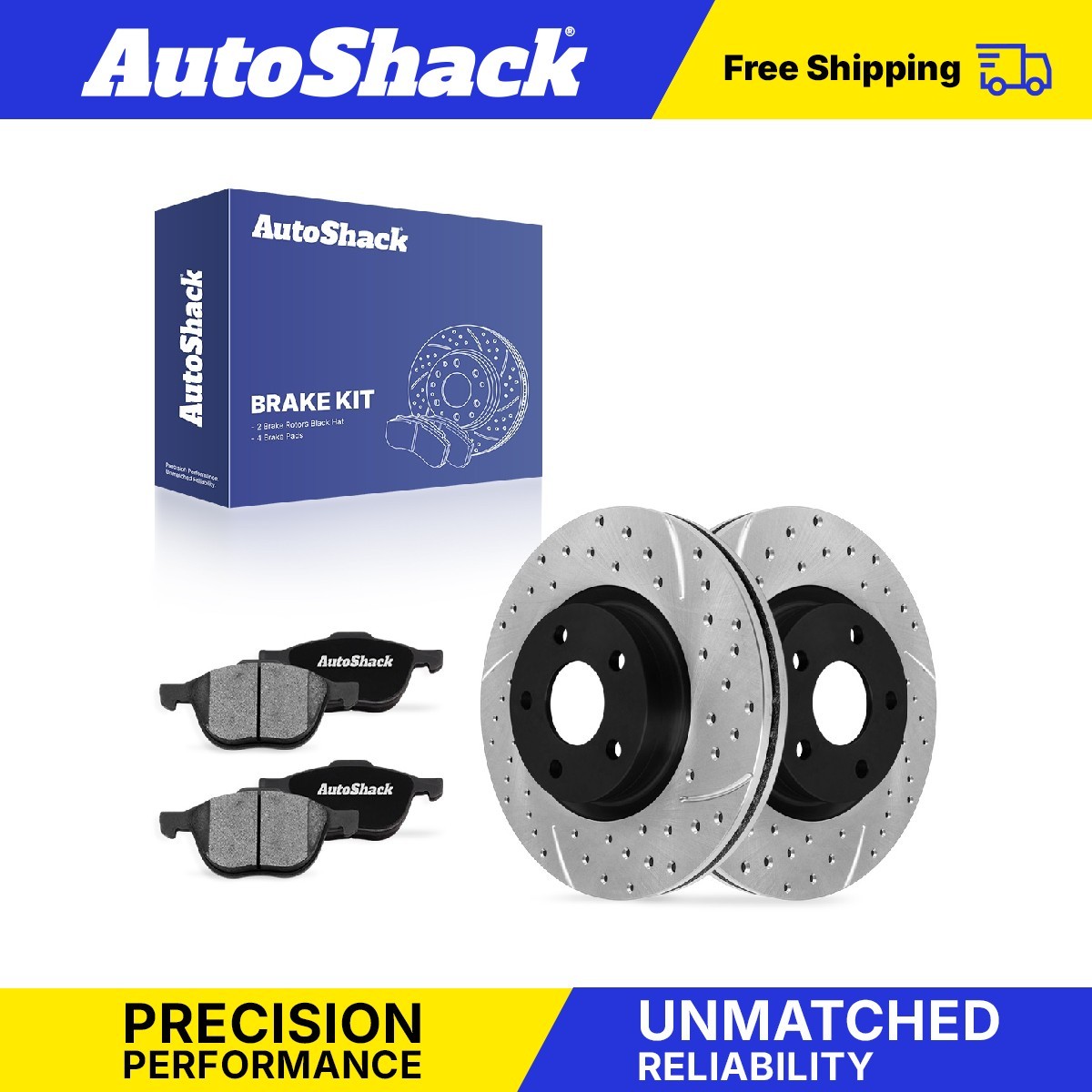 Front Drilled Slotted Brake Rotors Ceramic Pads for 2013-2019 Ford Escape