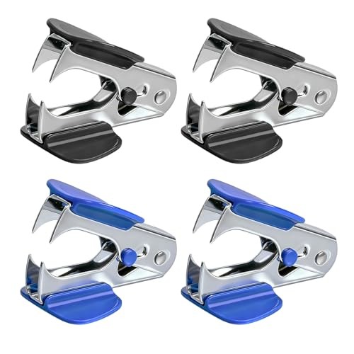 4-Pack Mini Staple Remover Tool, Cute Small 4 Count (Pack of 1) Multicolor