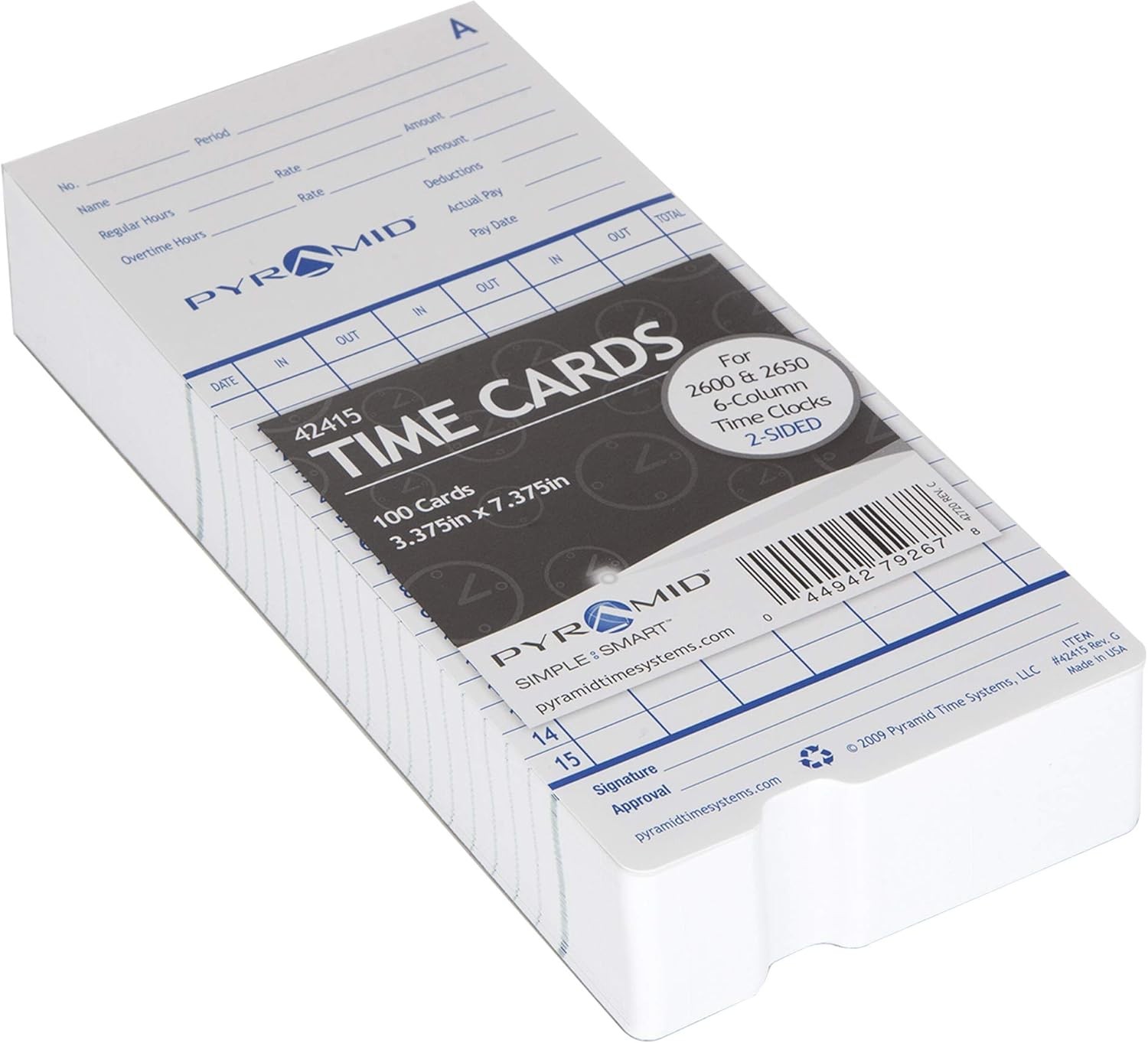 Time Clock Cards Replacement Time Tracking Sheets
