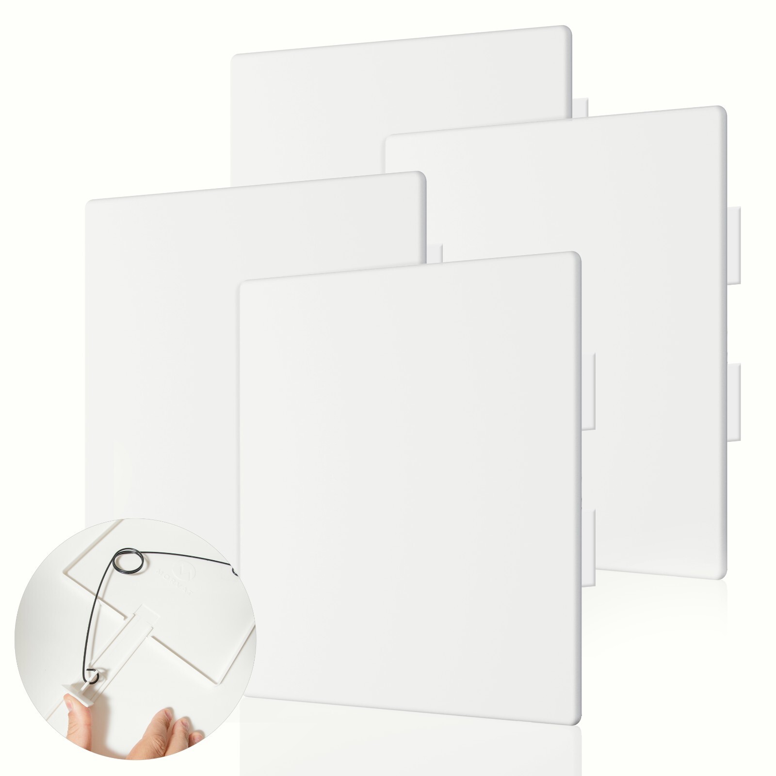 Morvat 12x12 Adjustable Spring Access Panel for Drywall & Ceiling, 4 Pack
