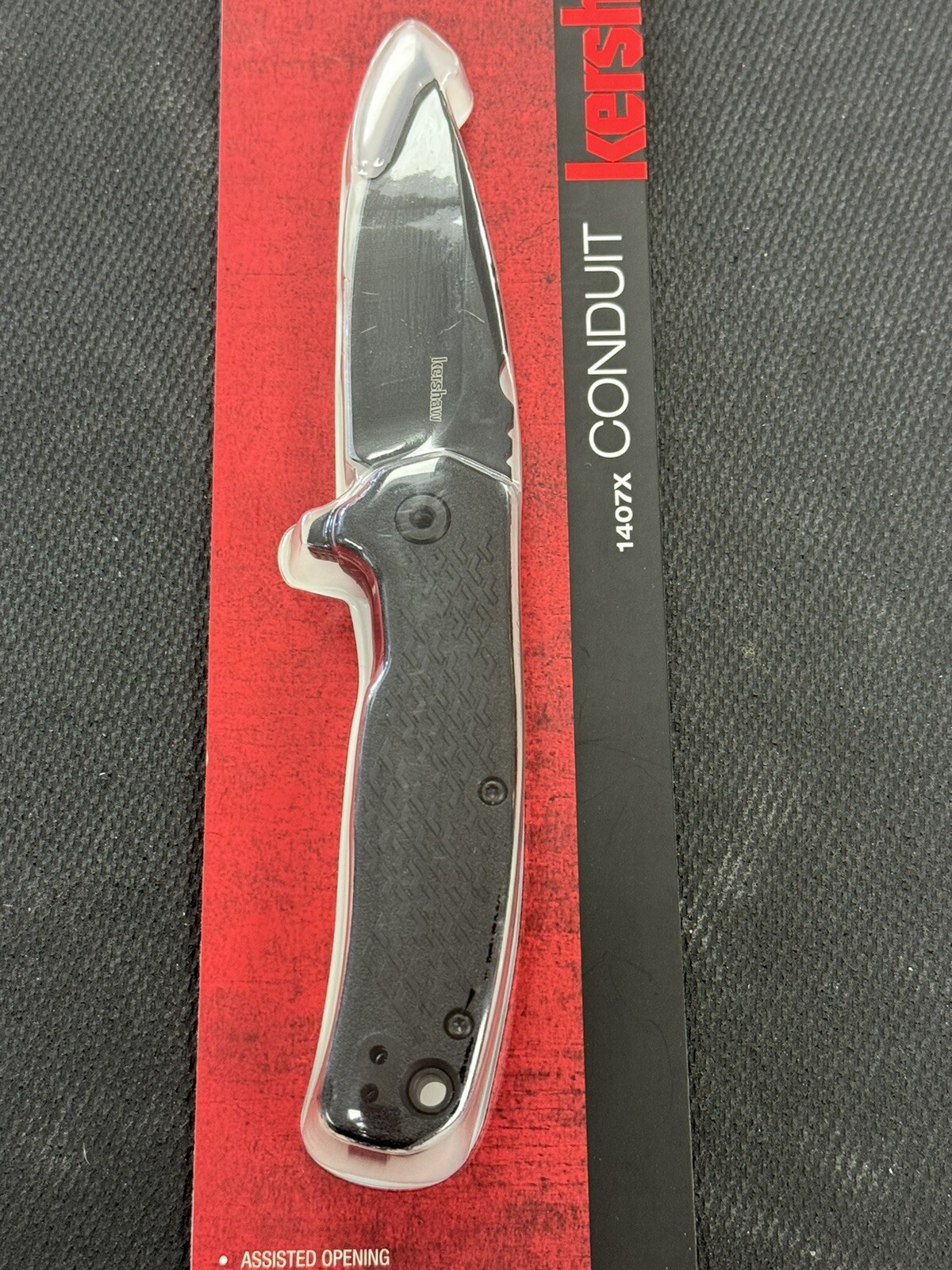 Kershaw Conduit Folding Knife 2.9" Blade Plain Edge 8Cr13Mov Pocket Clip 1407X