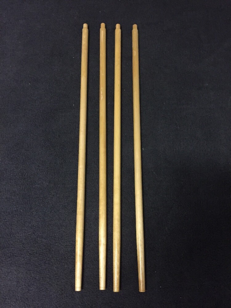 2 Sets of 4 (8) US Military Folding Cot Tent Insect Net Replacement Wooden Poles