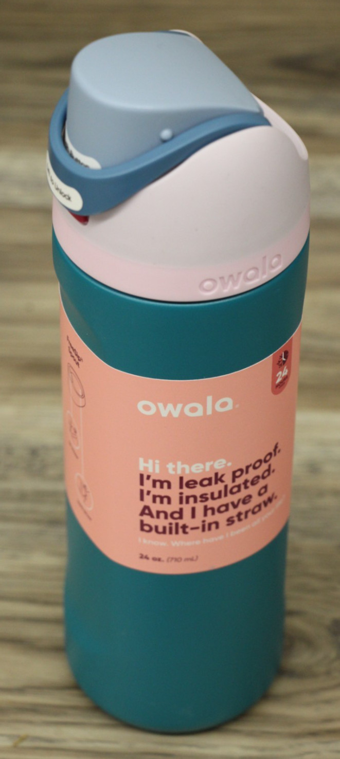 Owala FreeSip Water Bottle -- Tickle Me Teal 24 Oz