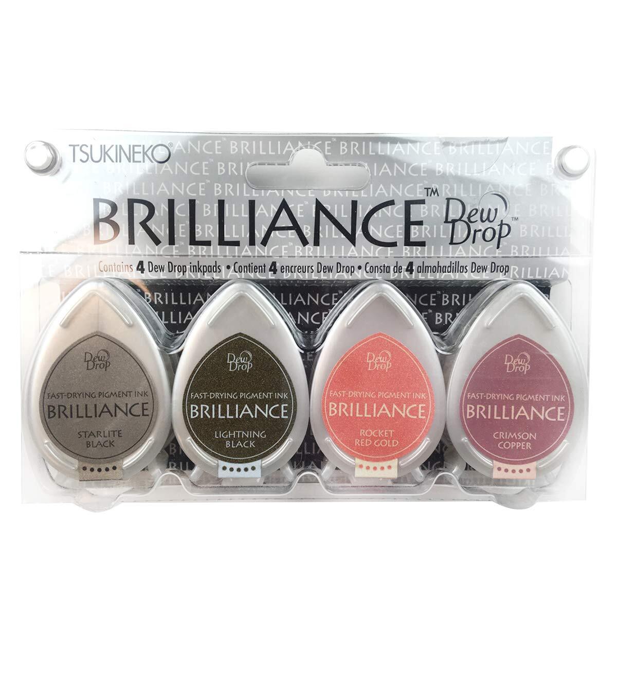 4-Pack Brilliance Dew Drop Inkpads Two Tone