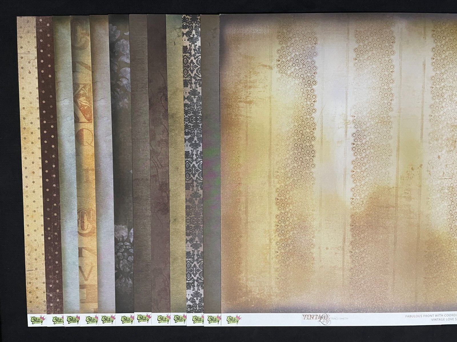 GLITZ DESIGN "VINTAGE LOVE" COLLECTION 12X12 DS HEAVY PAPER