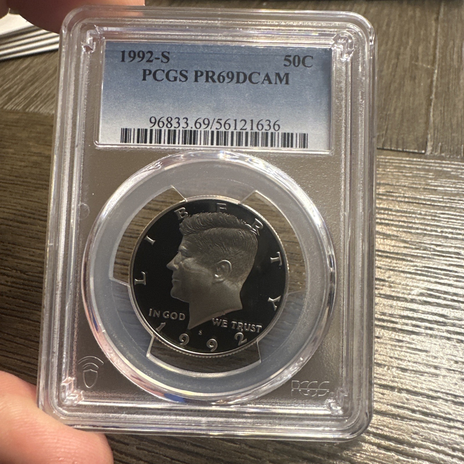 1992 S 50C Kennedy Half Dollar Proof PCGS PR69DCAM