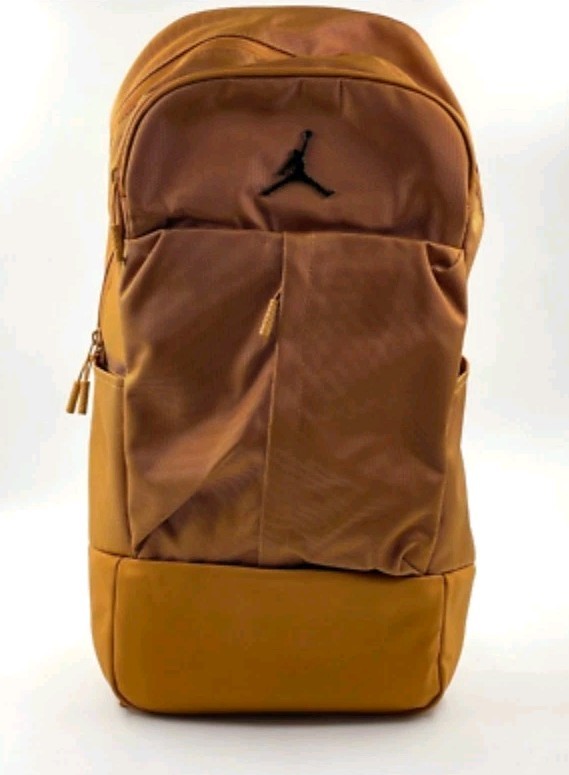 Nike Air Jordan Jumpman Fluid Backpack Ochre Tan Brown 15" Laptop New 9A0166-X3N