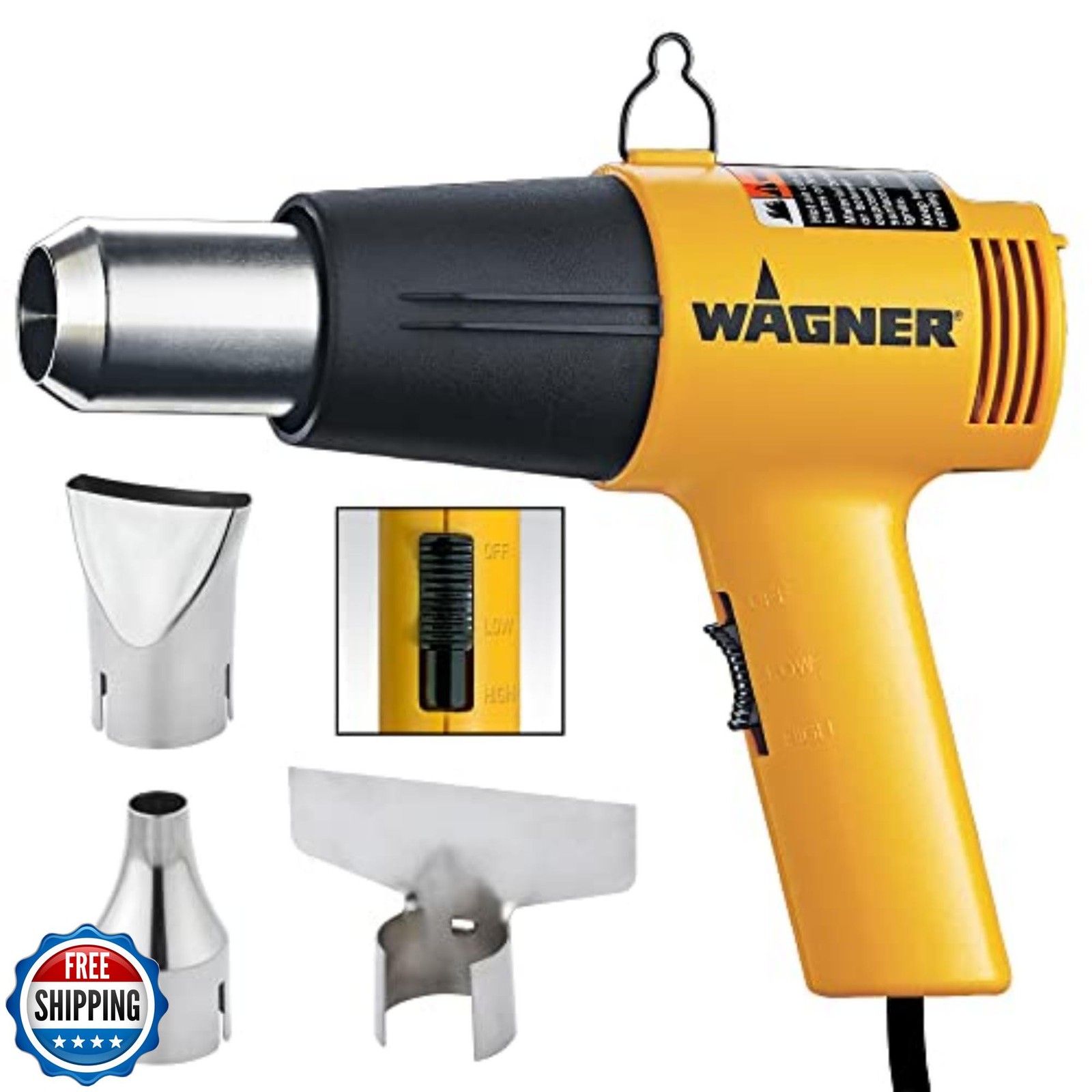 Wagner Spraytech 2417344 HT1000 Heat Gun Kit, 3 Nozzles Included,