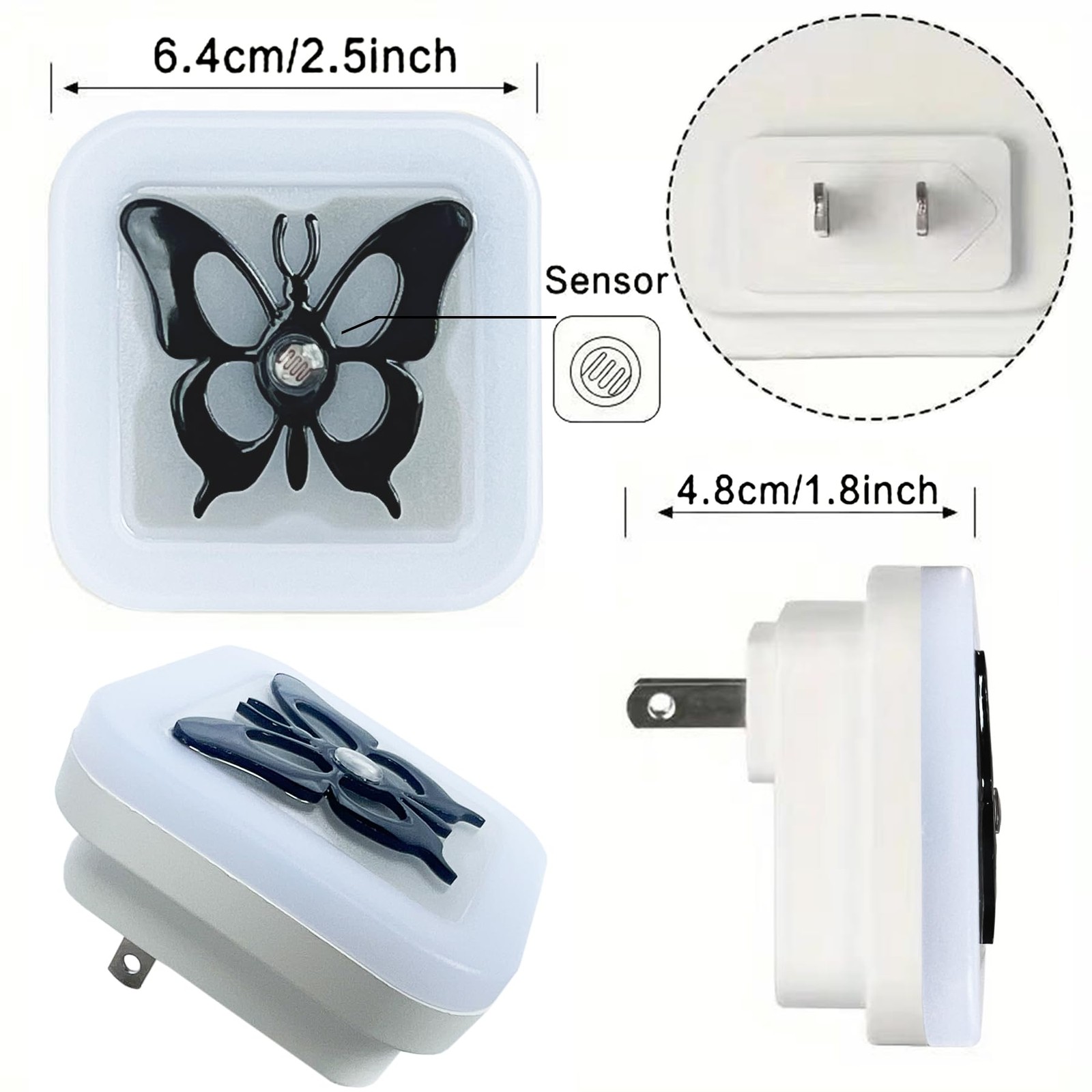 Smart LED Night Light [2-Pack], Plug-in with Auto Dusk to Dawn Sensor | Dimma...
