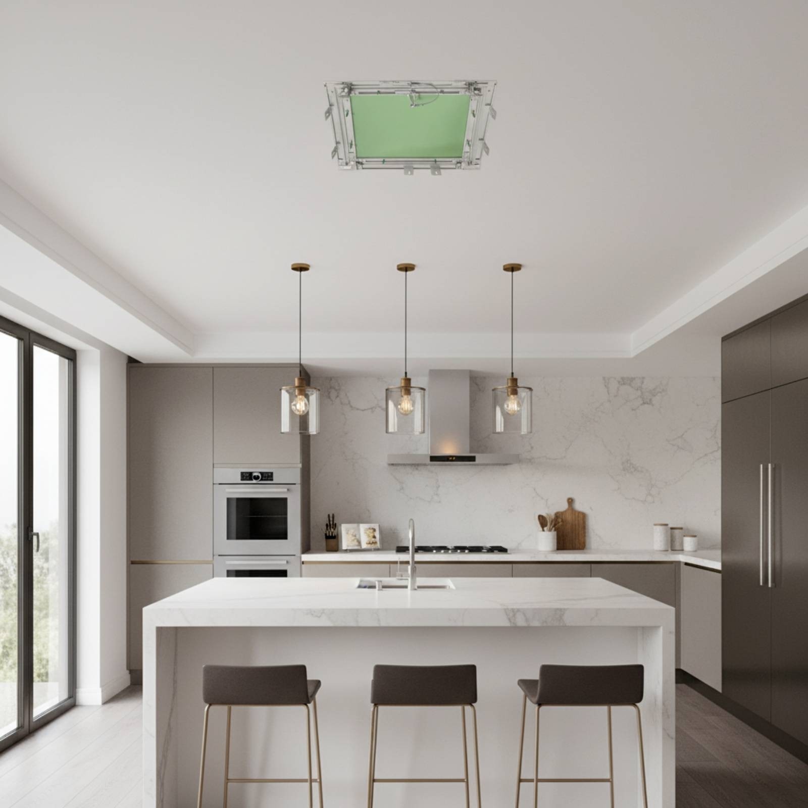 Inspection Inspection Panel with Aluminum Frame Pull-down Ceiling Access Panel