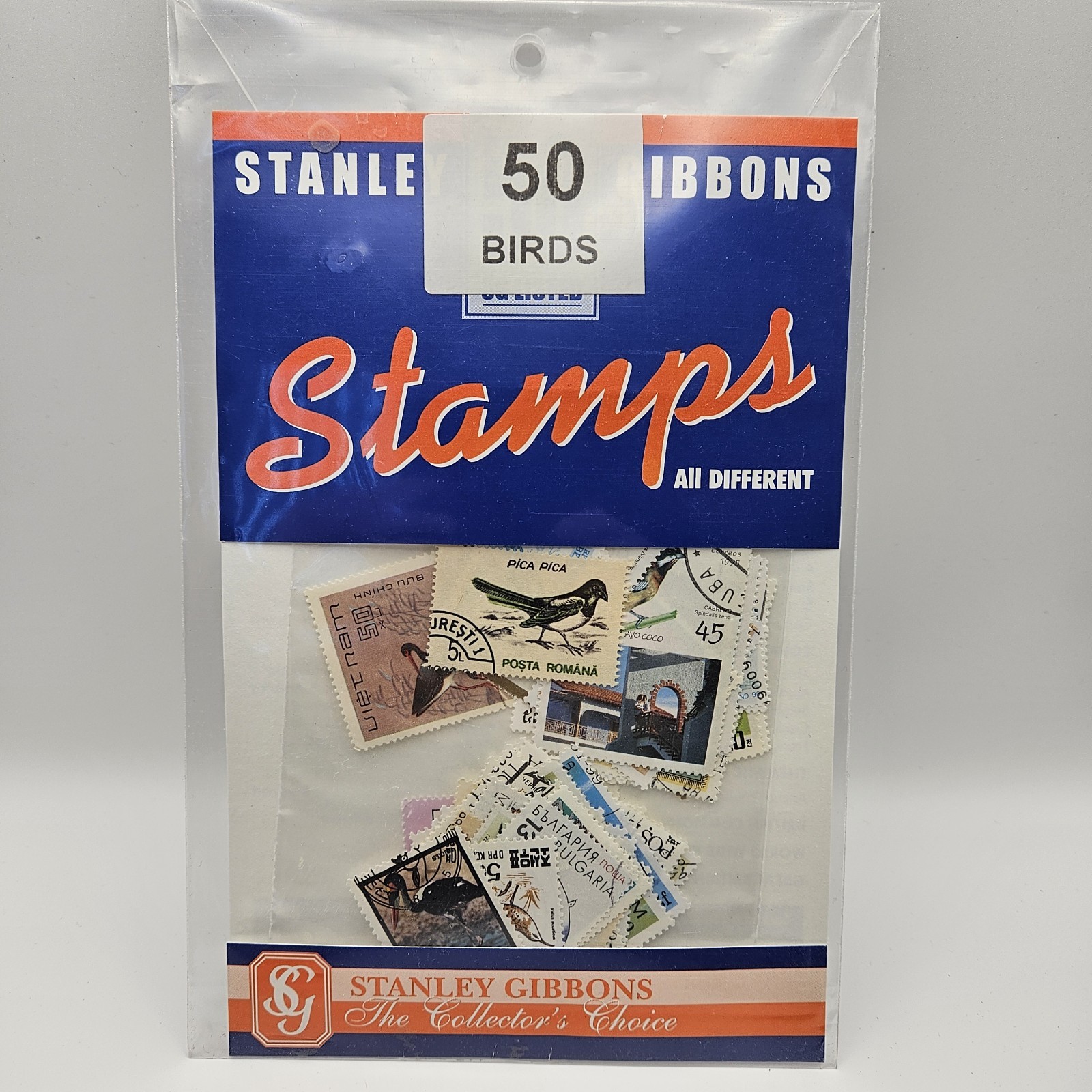 BIRDS World Stamps 50/Ct All Different Colorful  Stanley Gibbons