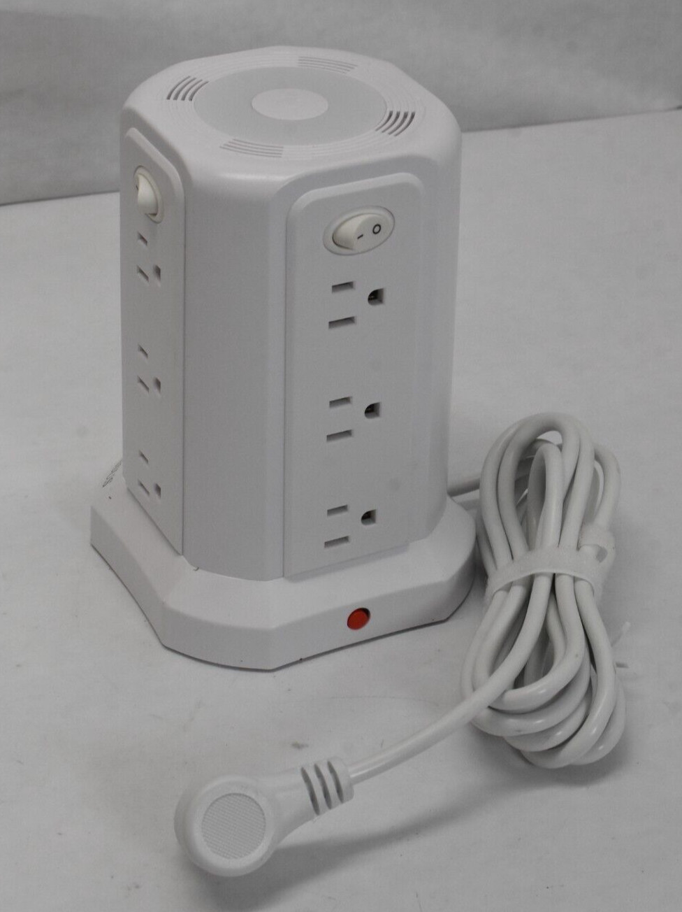 Passus Long Extension Cord 10ft 1625W w/ Multiple Outlets Surge Protector White
