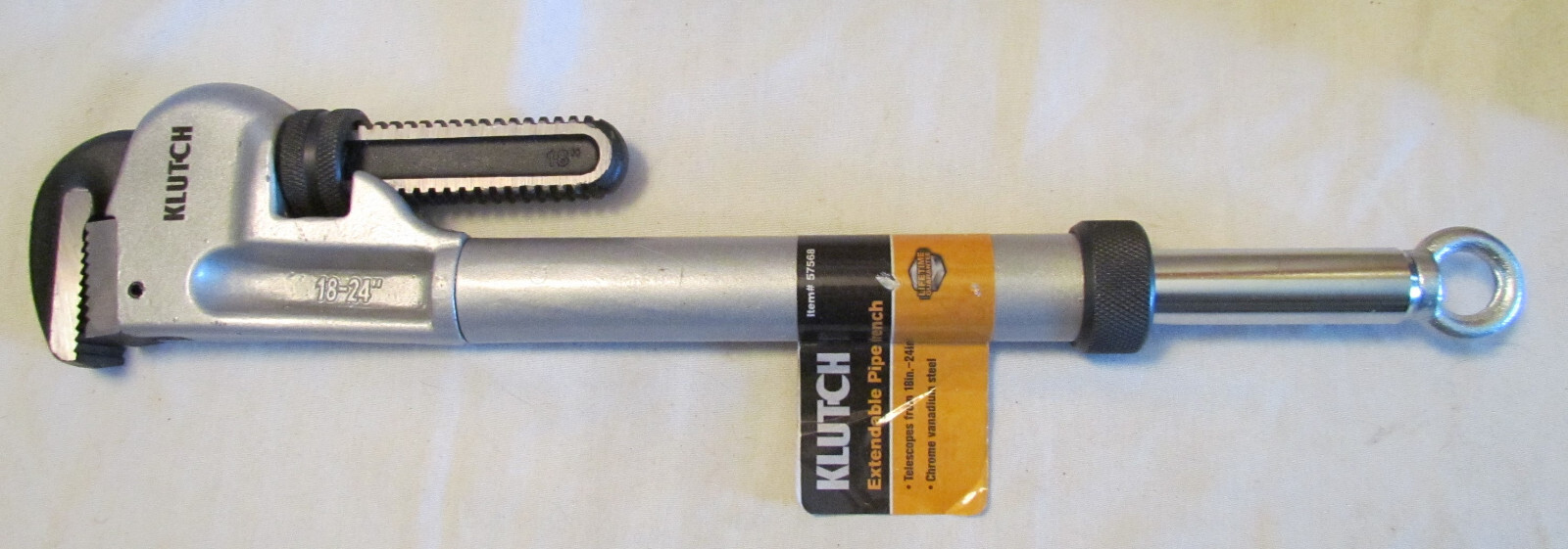 Klutch Expandable Pipe Wrench 18" to 24" New