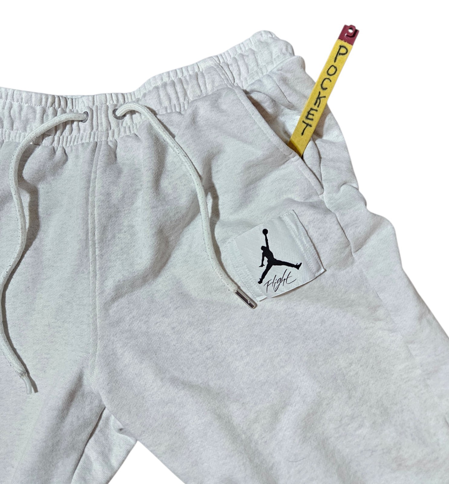 Jordan Essentials Statement Fleece Pants Stitched-Down Jumpman "Flight" Sz Small