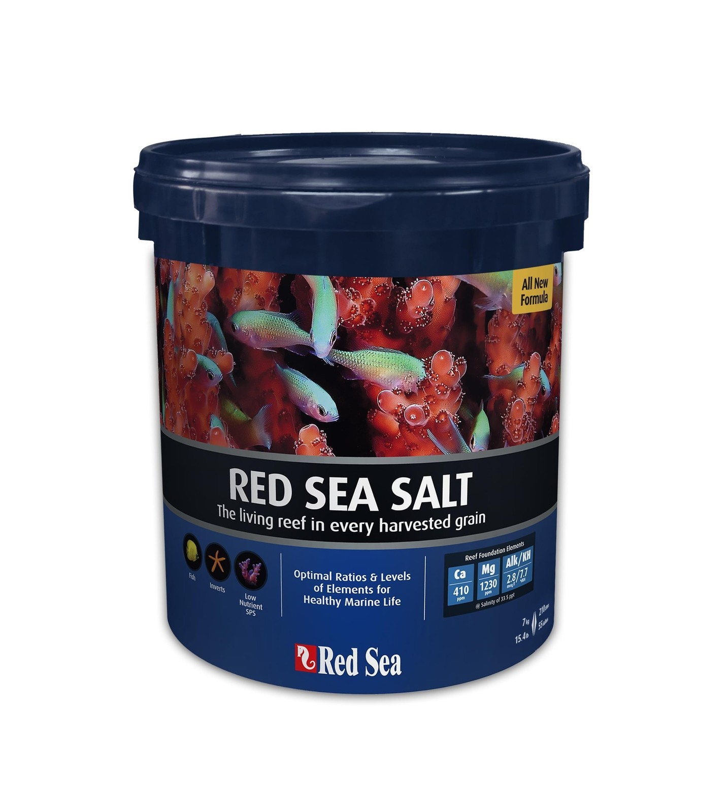 Red Sea Reef Salt Mix Small Bucket | Makes 55 Gallons Complete Marine Saltwat...