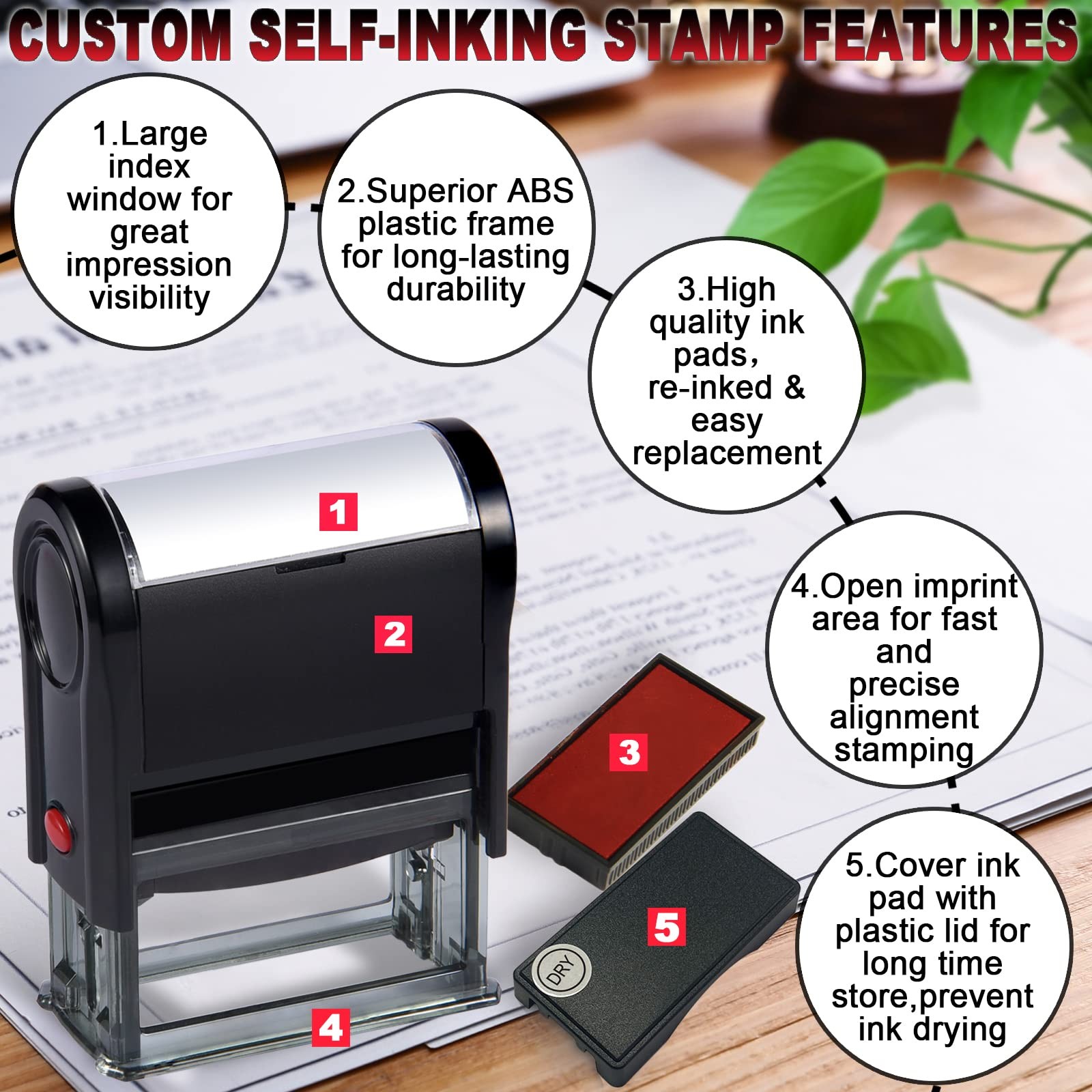 Return to Sender Stamps Office Self Inking Deceased