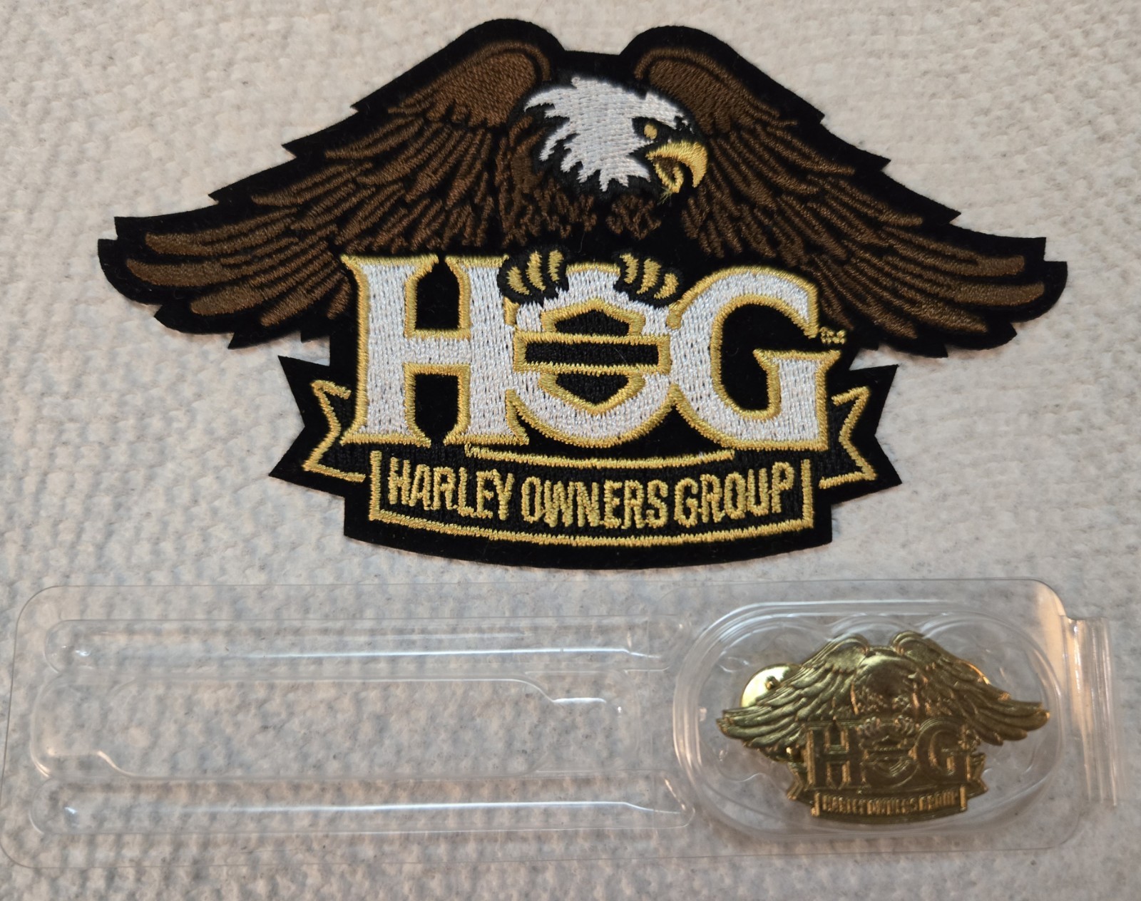 Harley Davidson Owners Group HOG Patch and Pin Eagle