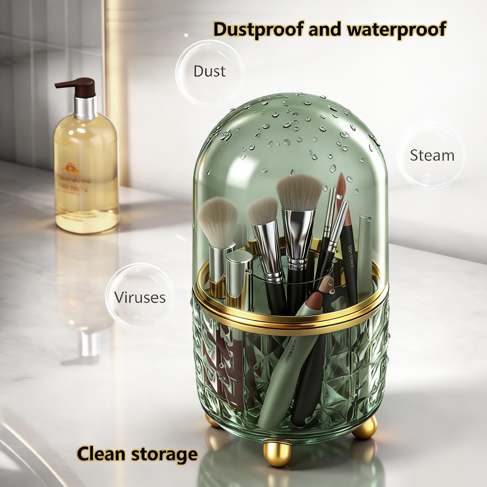 360° Rotating Dust-Proof Multi-Purpose Storage Organizer - Perfect for Silver...