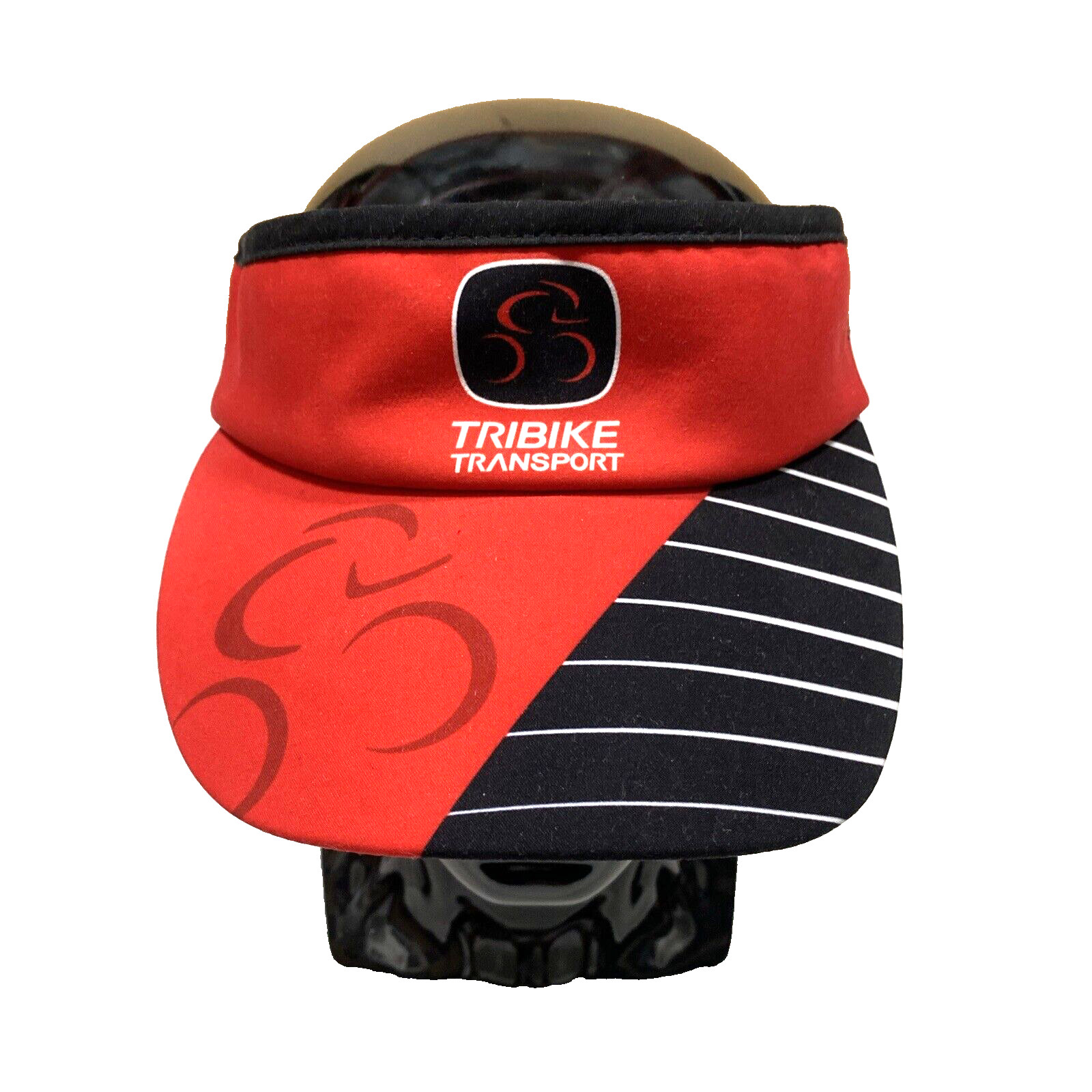 TriBike Transport Men's OSFA Visor Hat Cap Red Black