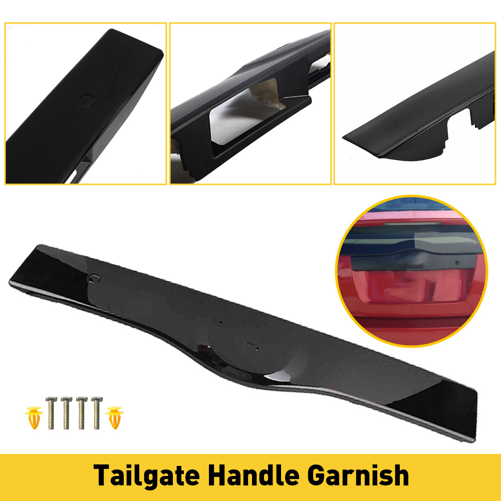 UPGRADED Tailgate Liftgate Handle Garnish For 04-09 Toyota Prius Smooth Black ED