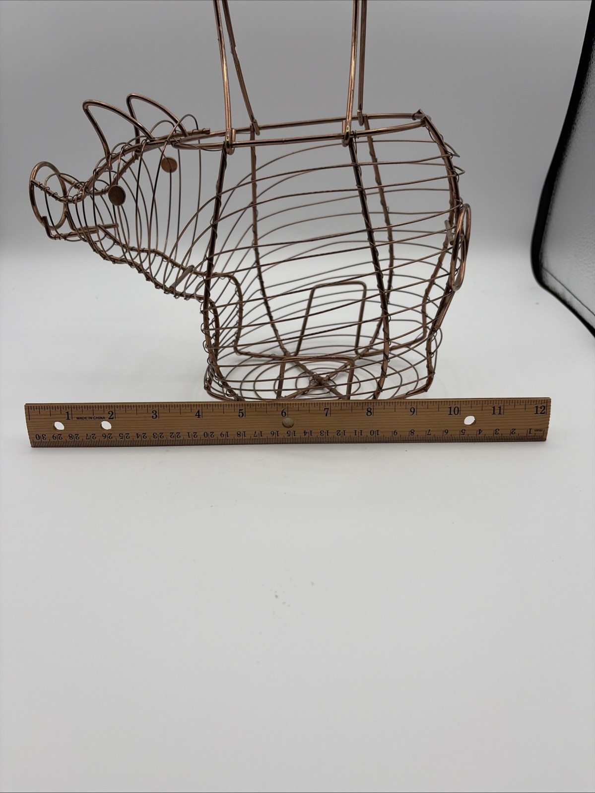 Copper Pig Egg Basket