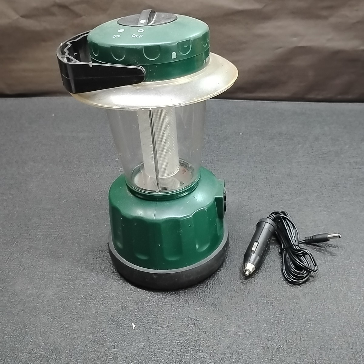 10" Green Plastic LED Rechargable Light camping Flashlight Lantern