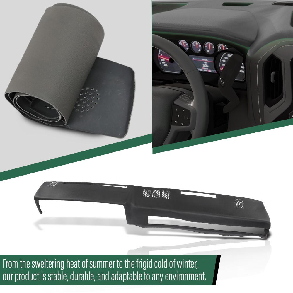 Soft TPE Dash Cover Black Fit For 81-91 Chevrolet GMC C/K/R/V Truck/SUV Pickup