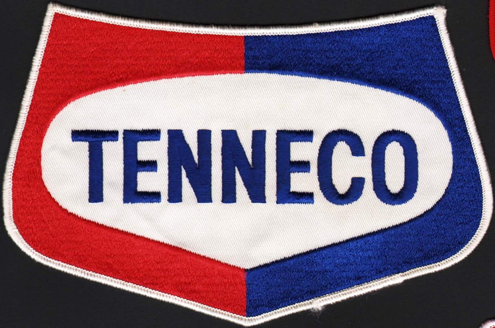 Vintage uniform patch TENNECO gas oil large size unused new old stock n-mint+