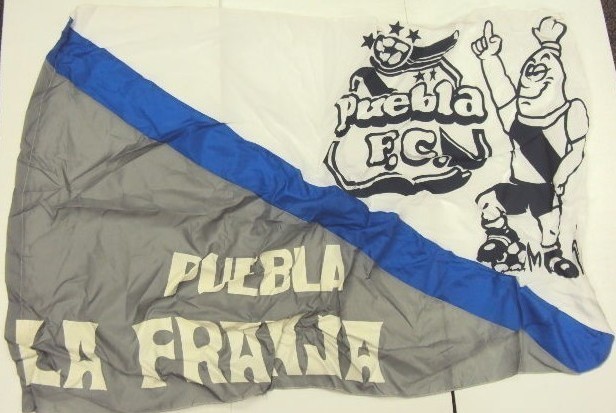 Puebla F.C. La Franja Los Camotero Mexico Futbol Soccer Flag Banner 35"x52" NEW