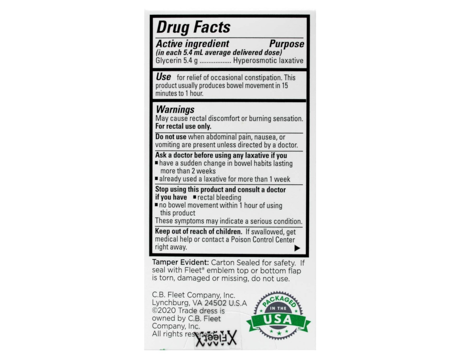 Fleet Liquid Glycerin Suppositories 4 Each (Pack of 3)