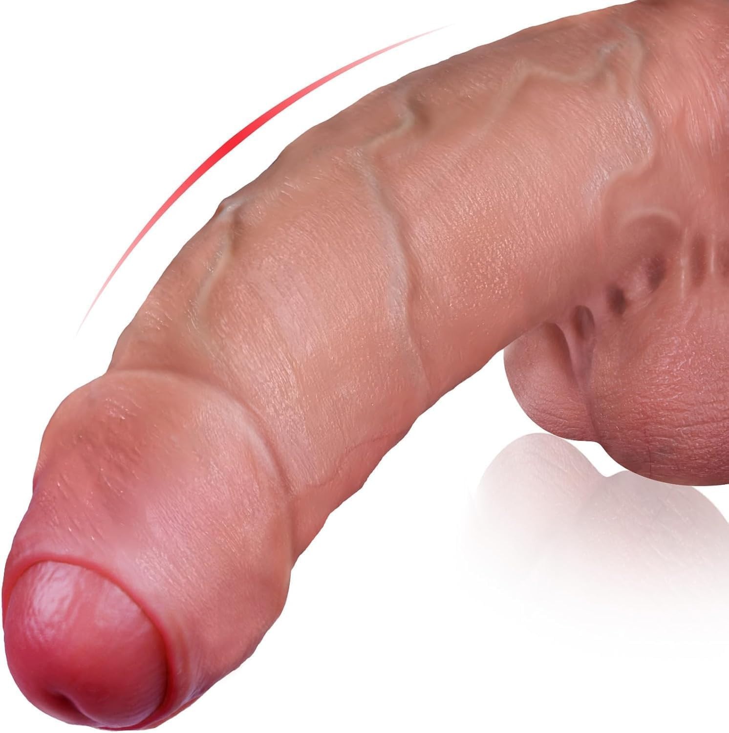 11'' Realistic Uncut Foreskin Big Dildo - FYSHAVO Huge Thick Dildo with Strong S