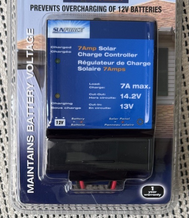 Sunforce 7 Amp Solar Charge Controller 13V 14.2V For 12V Solar Panel & Battery