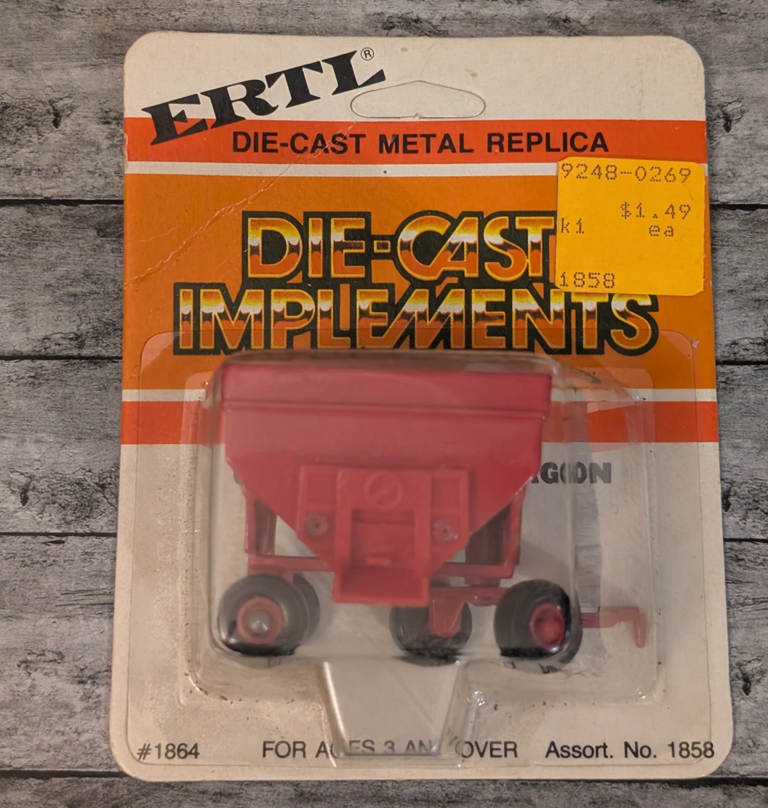 Ertl Die-Cast Implements - Gravity Feed / Grain Wagon #1864 - NOS Sealed Vtg