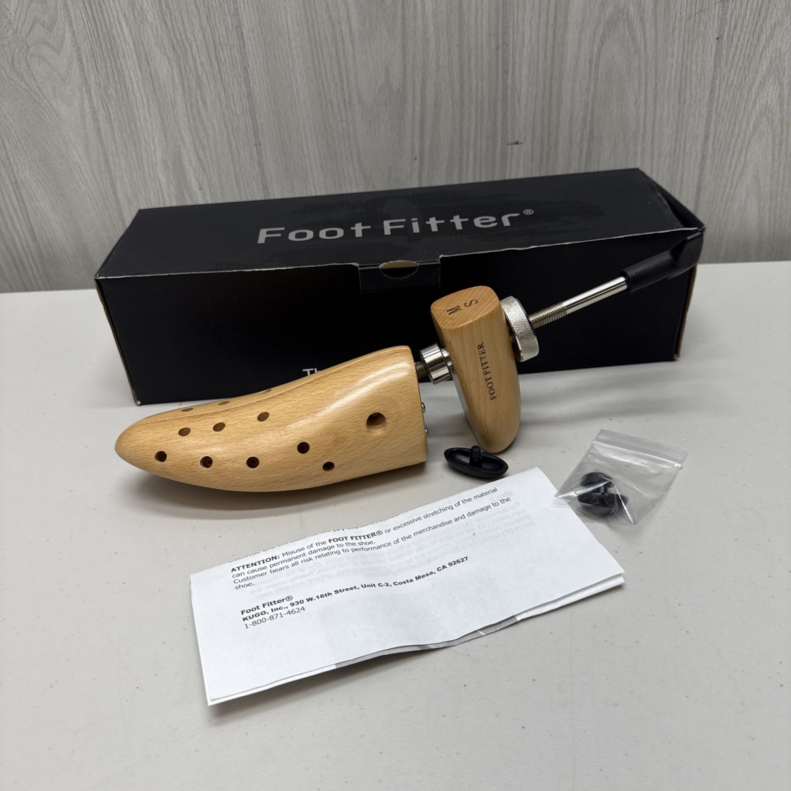 FootFitter Premium Professional One-Way Width Shoe Stretcher - Men's Small