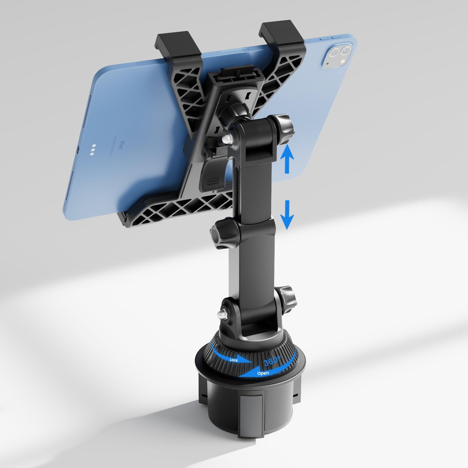 OHLPRO Cup Holder Car Tablet Mount for Truck, Cupholder Mount, Black