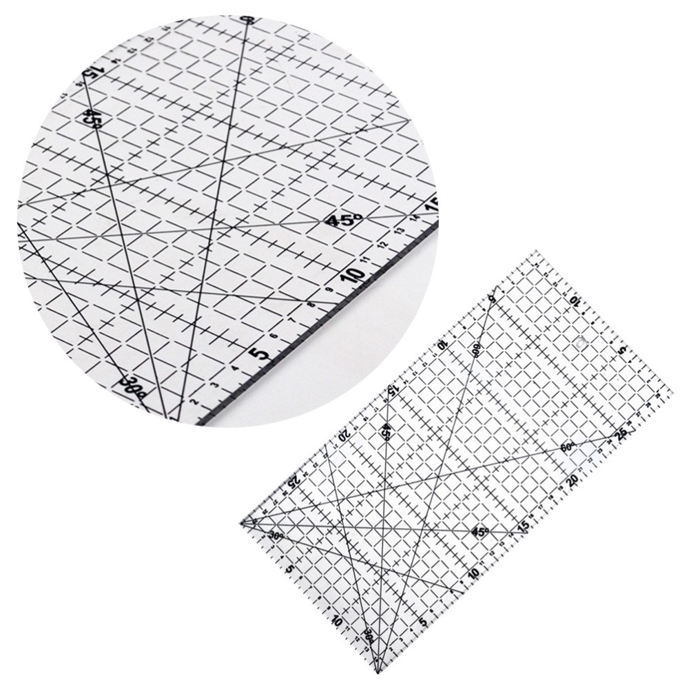 Multifunctional Portable Sewing Ruler Quilting Hemming for Fabric
