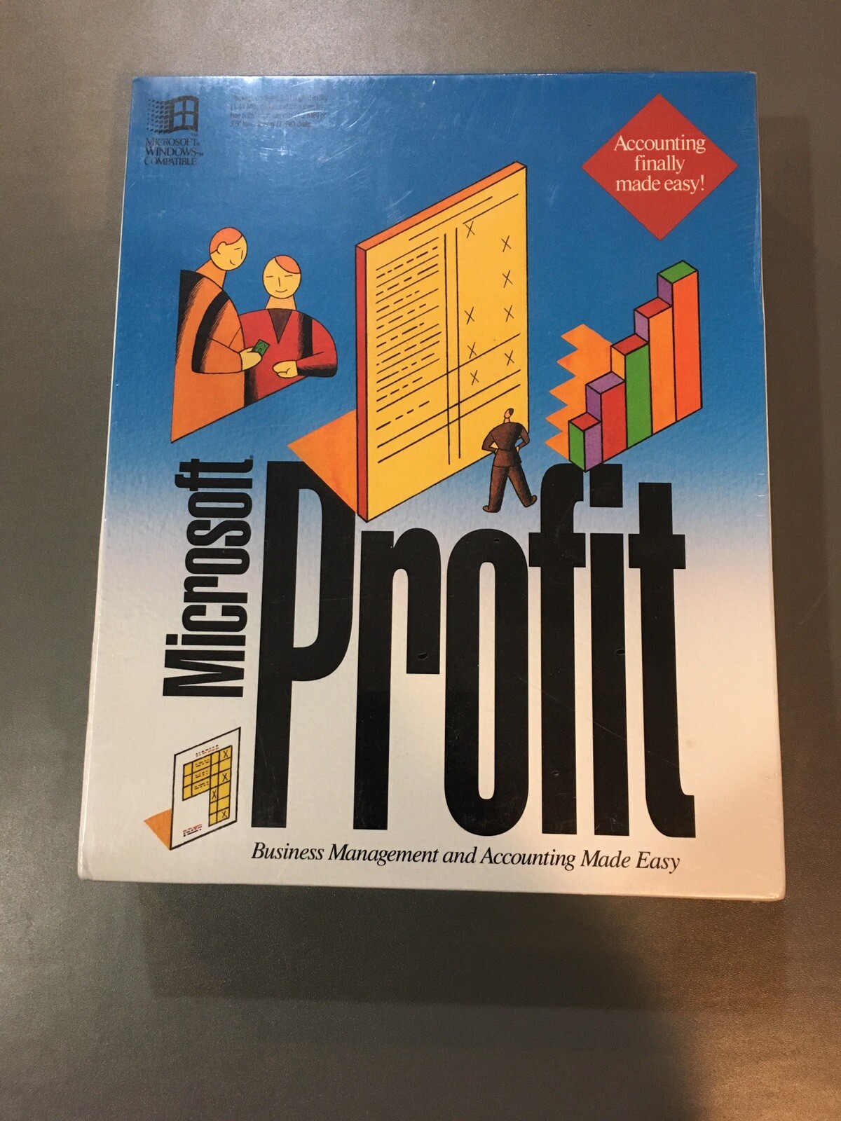 Rare SEALED Microsoft Profit Business Management Accounting Software DOS Windows